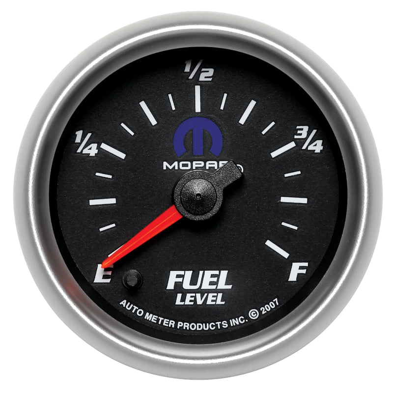 Autometer Mopar 2-1/16in 0-280 Ohm Programmable Fuel Level Gauge - Black 880013