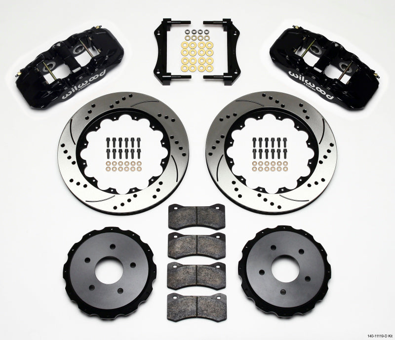 Wilwood AERO4 Rear Kit 14.00in Drilled 97-04 Corvette C5/Z06 05-13 C6 Wilwood