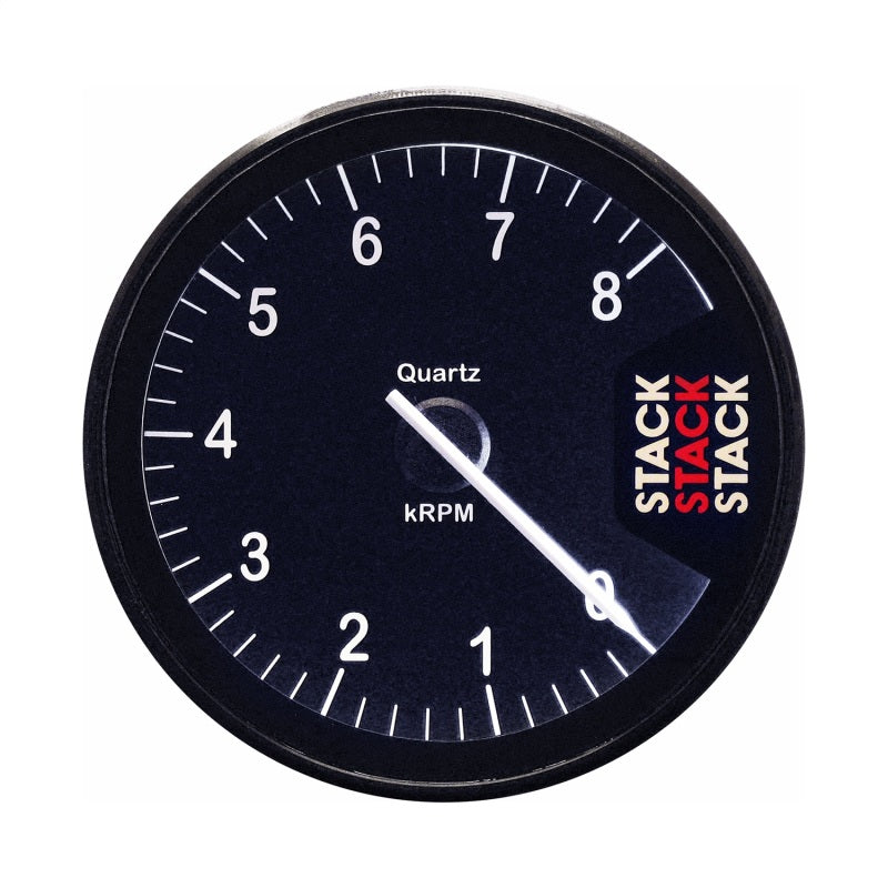 Autometer Stack Clubman Tachometer 80mm 0-8K RPM - Black ST200-08