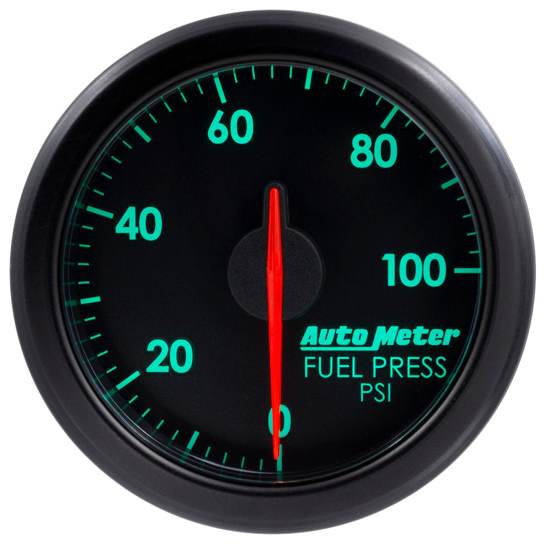 Autometer Airdrive 2-1/6in Fuel Pressure Gauge 0-100 PSI - Black 9171-T
