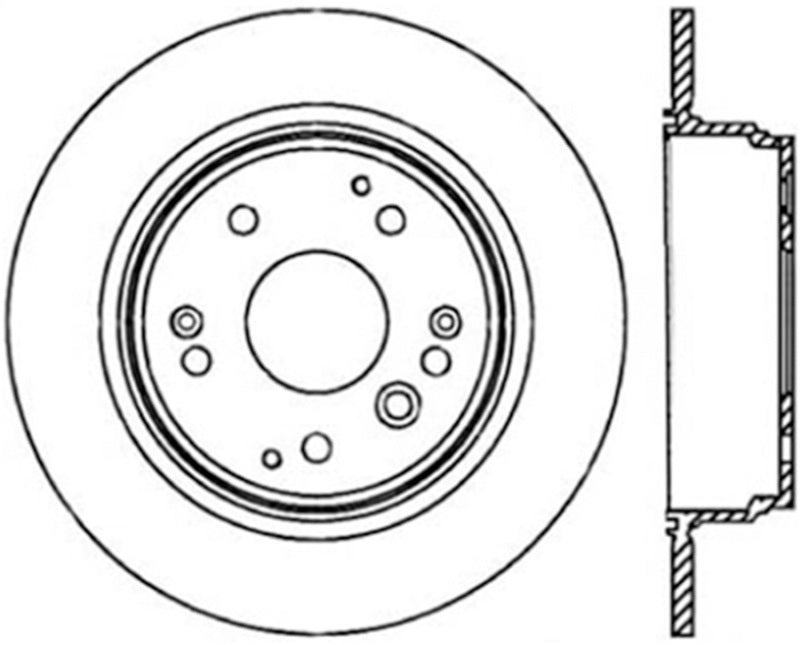 StopTech Power Slot 04-08 Acura TL/TL-S / 03-09 Honda Element Rear Left Slotted CRYO Rotor Stoptech