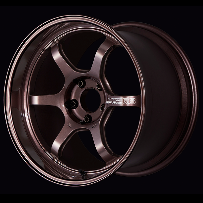 ADVAN Racing R6 18x8 +45 5x100 Wheel - Copper Bronze - YA68G45DCB