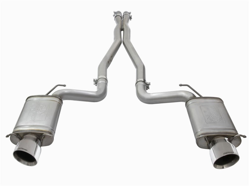 aFe Mach Force-Xp 3in CB Stainless Steel Dual Exhaust System w/Polished Tips 09-15 Cadillac CTS-V aFe