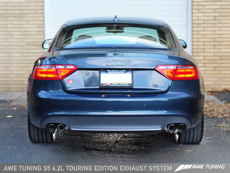 AWE Tuning Audi B8 S5 4.2L Touring Edition Exhaust System - Diamond Black Tips AWE Tuning