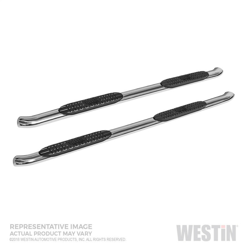 Westin 2019 Chevrolet Silverado/Sierra 1500 Crew Cab Non LD PRO TRAXX 4 Oval Nerf Step Bars - SS - eliteracefab.com