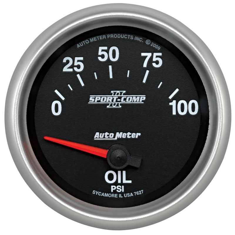 Autometer Sport-Comp II 0-100 PSI Short Sweep Electronic Oil Pressure Gauge 7627