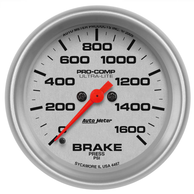 AutoMeter Gauge Brake Press 2-5/8in. 1600PSI Digital Stepper Motor Ultra-Lite 4467