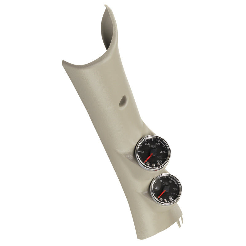 Autometer Diesel Gauge Kit A-Pillar 10-19 RAM Boost/EGT 60psi/2000 degree F Black Spek-Pro P72003