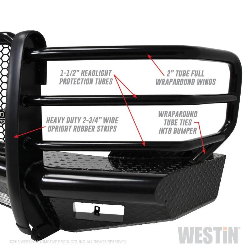 Westin 11-14 Chevrolet Silverado 2500/3500 HDX Bandit Front Bumper - Blk Westin