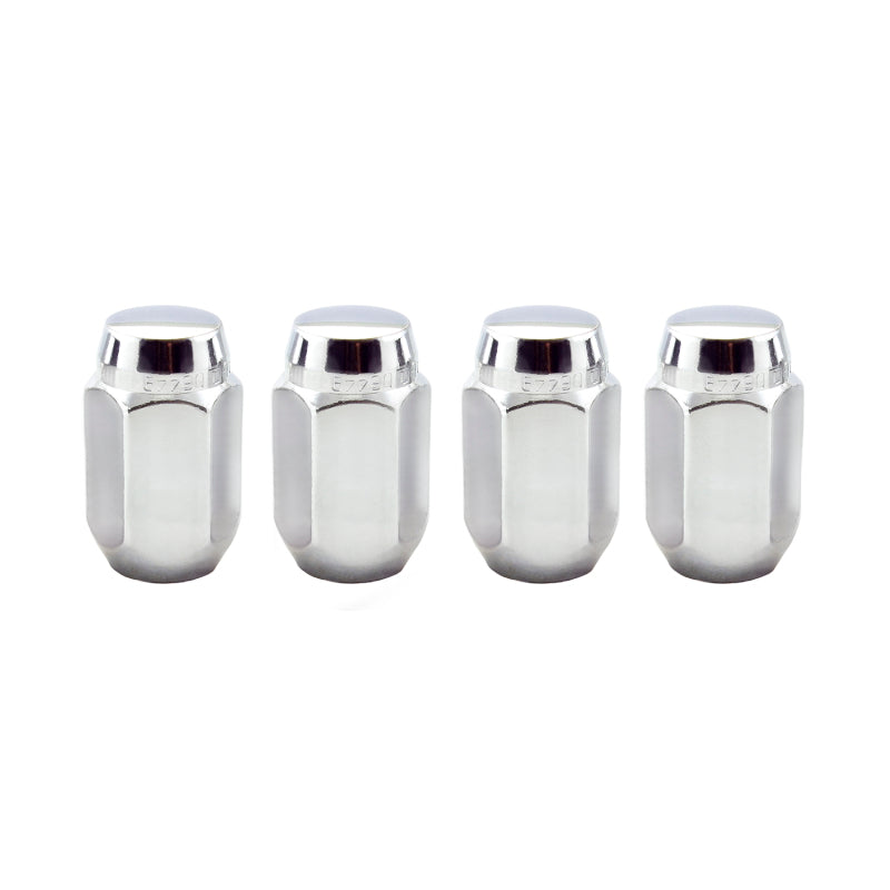 McGard Hex Lug Nut (Cone Seat) M12X1.5 / 13/16 Hex / 1.5in. Length (4-Pack) - Chrome - eliteracefab.com