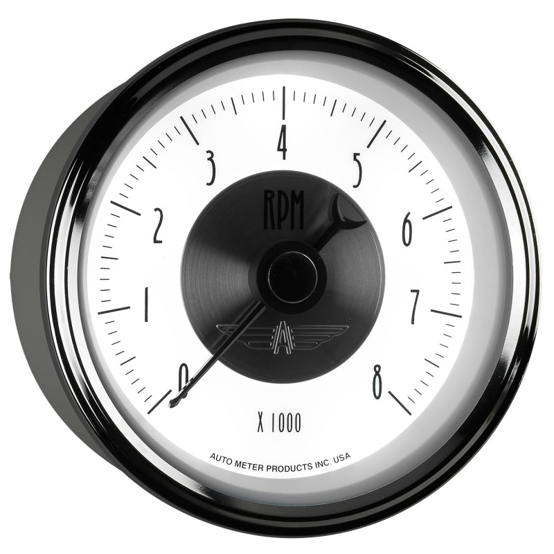Autometer Prestige Pearl Series - Tachometer 3 3/8in 8K RPM In-Dash 2098