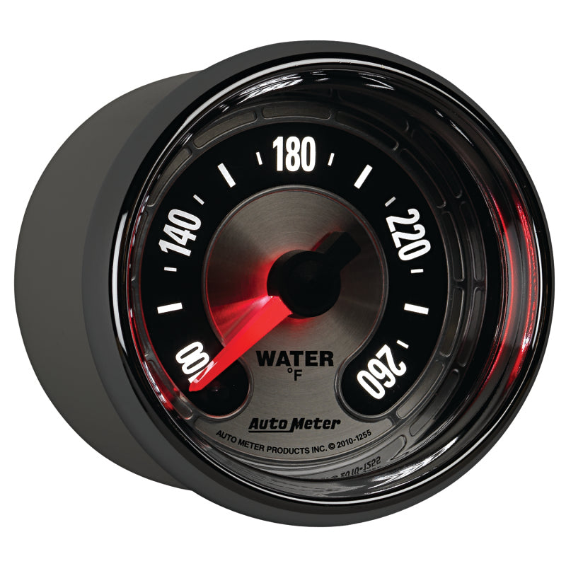 Autometer American Muscle 52mm Full Sweep Electric 100-260 Deg F Water Temperature Gauge 1255