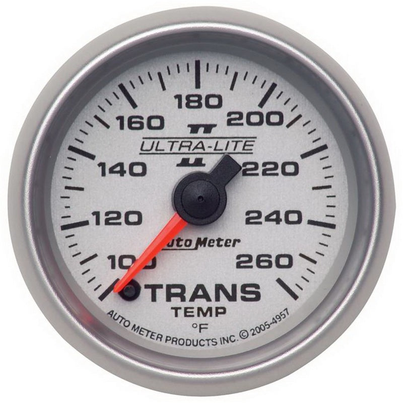 Autometer Ultra-Lite II 2-1/16in Transmission Temperature 100-260 Deg F Digital Stepper Motor Gauge 4957