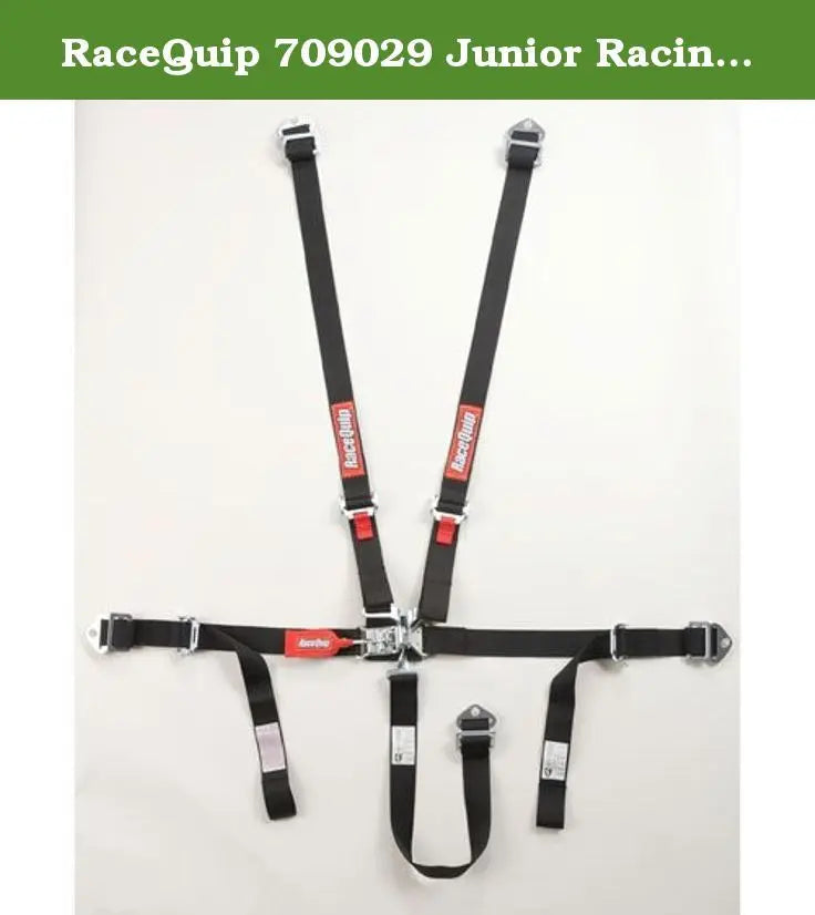 RaceQuip Black JR. L & L 5pt Harness.