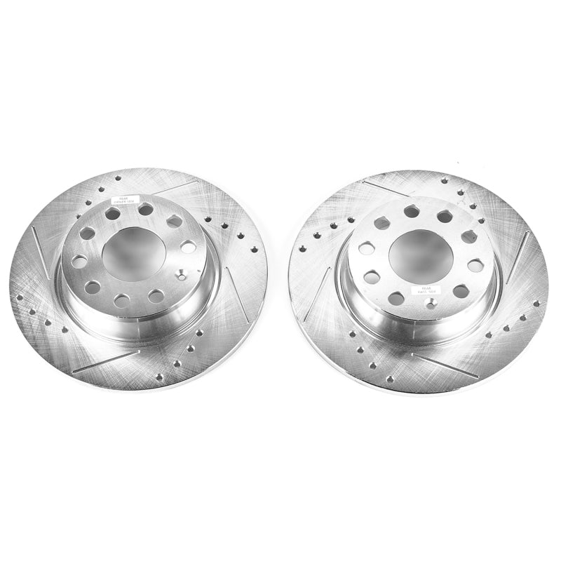 Power Stop 10-13 Audi A3 Rear Evolution Drilled & Slotted Rotors - Pair PowerStop