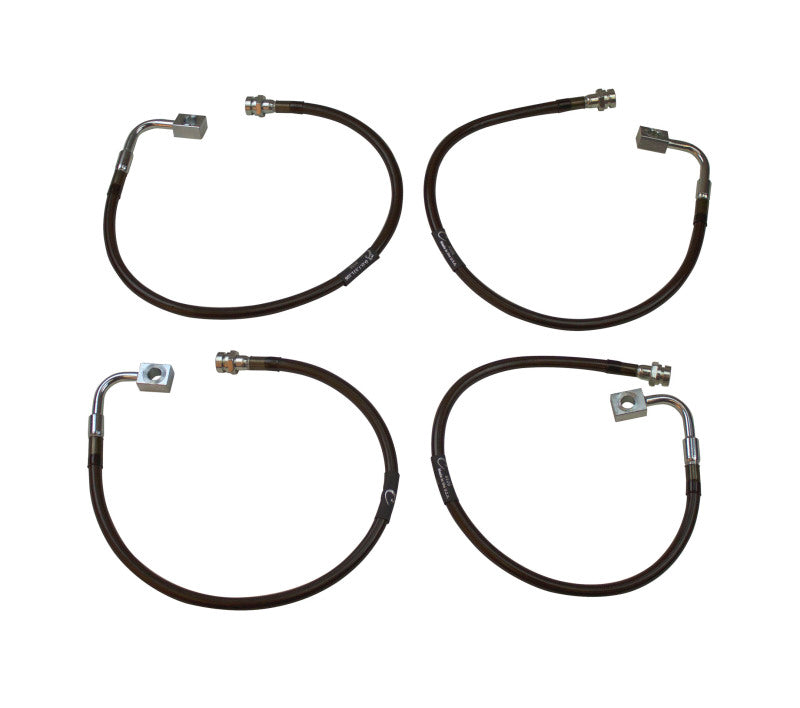 MaxTrac 07-18 Jeep Wrangler JK 2WD/4WD Front & Rear Extended Brake Line Kit Maxtrac