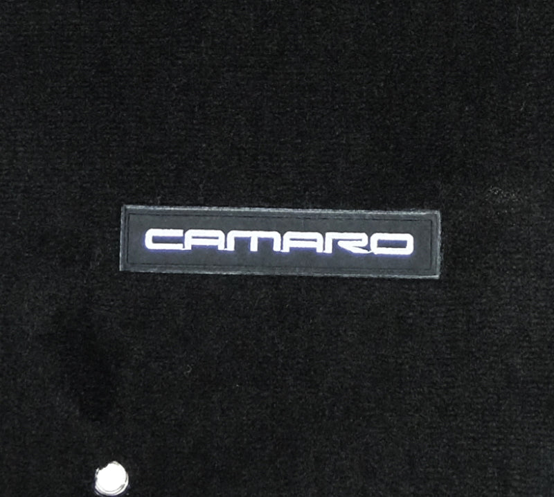 NRG Innovations Camaro Logo Carpet Floor Mats for 2010-2015 Chevrolet Camaro - 2-Piece – FMR-901
