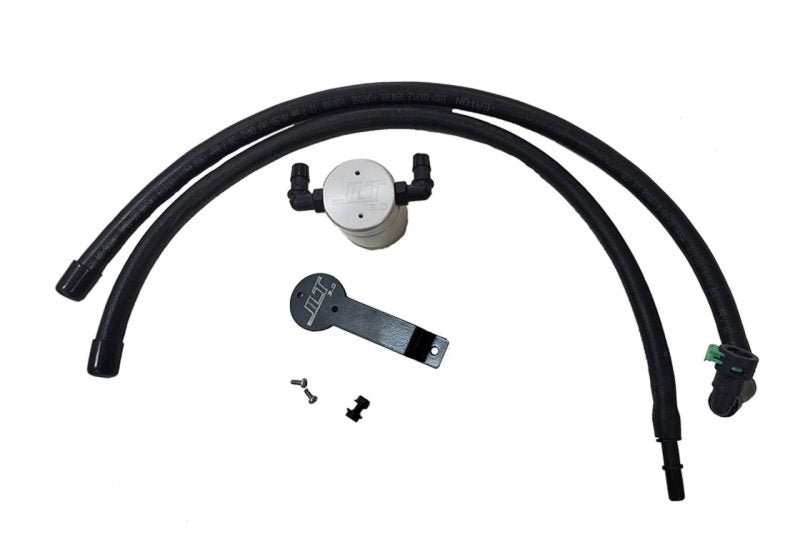 J&L 2020 Ford Explorer 2.3L EcoBoost Driver Side Oil Separator 3.0 - Clear Anodized - eliteracefab.com