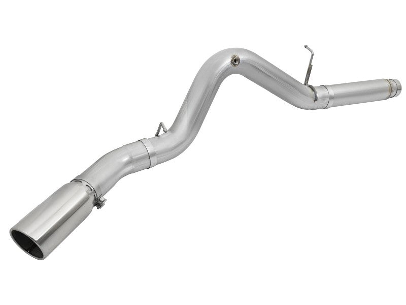 aFe Atlas Exhaust 5in DPF-Back Aluminized Steel w/ Polished Tips 16-17 GM Diesel Truck V8-6.6L (td) aFe