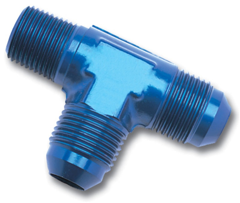 Russell -12 AN Flare to 3/4 in NPT Tee on run Adapter Blue - 661150