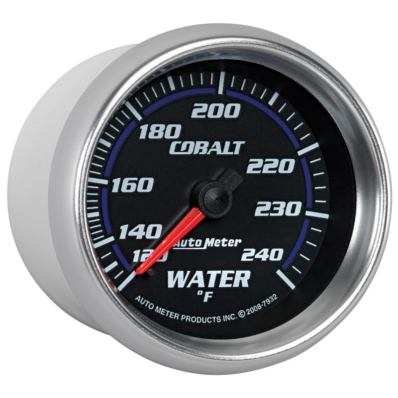 Autometer Cobalt 66mm 120-240 Degree F Mechanical Water Temperature Gauge 7932