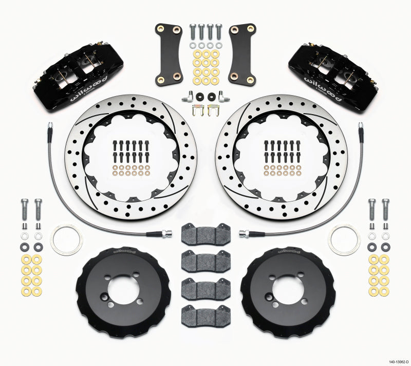 Wilwood Dynapro 6 Front Hat Kit 12.88in Drilled 2002-Up Mini Cooper w/ Lines Wilwood