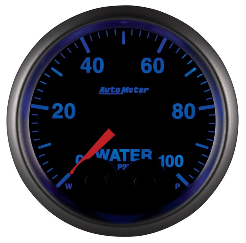 AutoMeter Gauge Water Press 2-1/16in. 100PSI Stepper Motor W/Peak & Warn Elite 5668