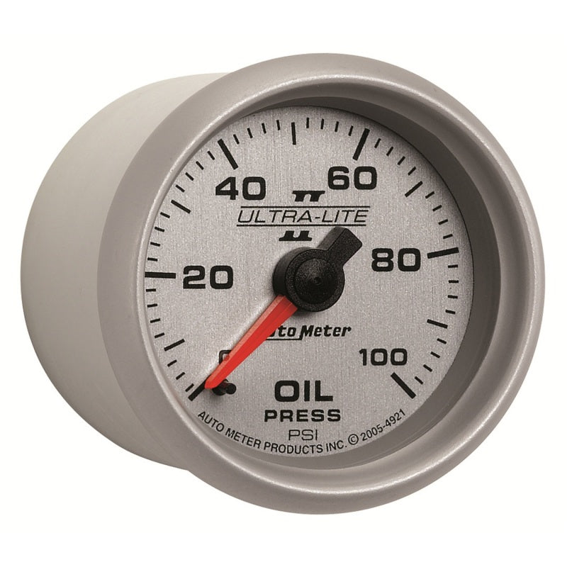 Autometer Ultra-Lite II 52mm 0-100 PSI Mechanical Oil Pressure Gauge 4921