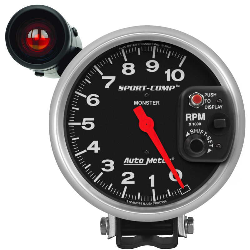 Autometer Sport-Comp 5 inch 10K RPM Shift Light Tach 3904