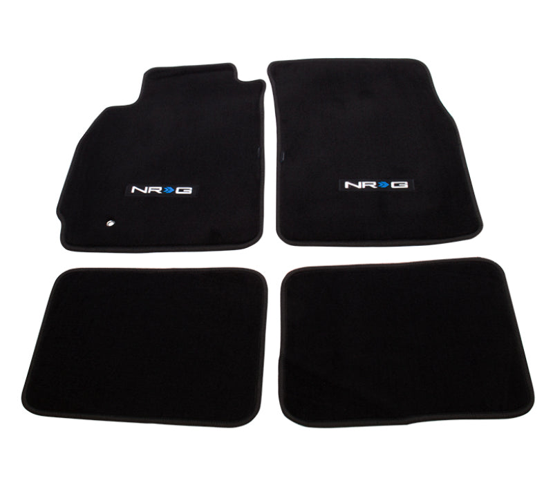 NRG Innovations NRG Logo Carpet Floor Mats for 2003-2005 Mitsubishi Lancer Evolution VIII - 4-Piece – FMR-500NRG