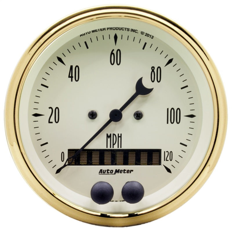 AutoMeter Golden Oldies 3-3/8in 0-120MPH (GPS) Speedometer Gauge 1549