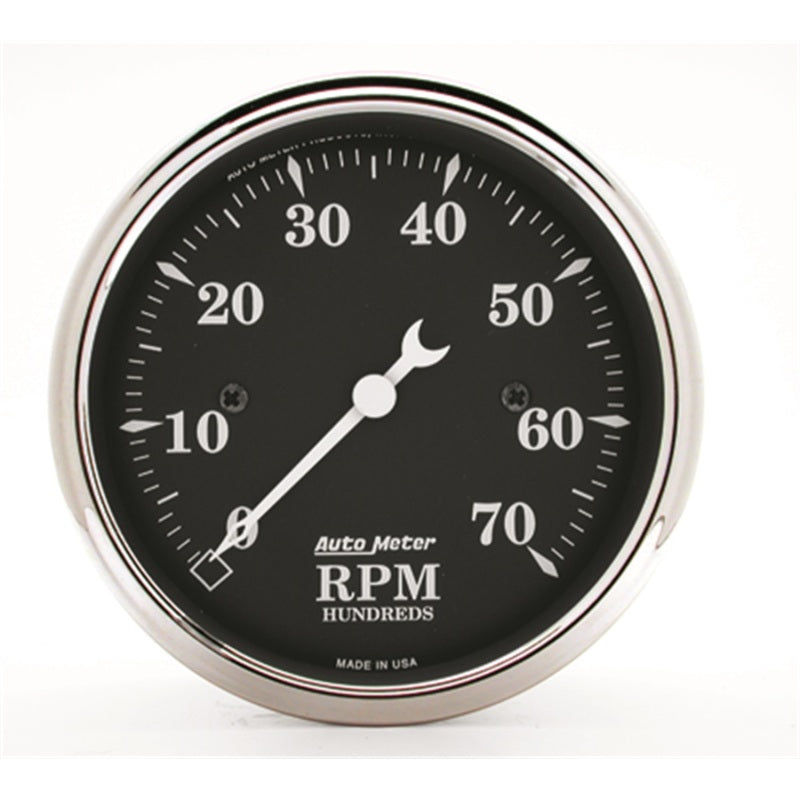 AutoMeter Gauge Tachometer 3-1/8in. 7K RPM In-Dash Old Tyme Black 1798