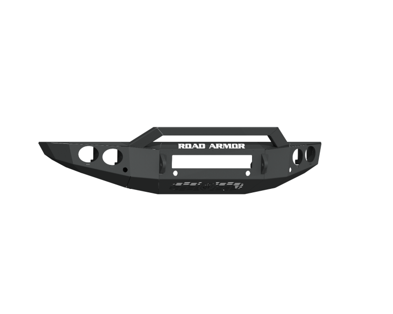 Road Armor 19-20 Ford Ranger Stealth Front Bumper w/Round Light Pods/Pre-Runner Guard - Tex Blk Road Armor