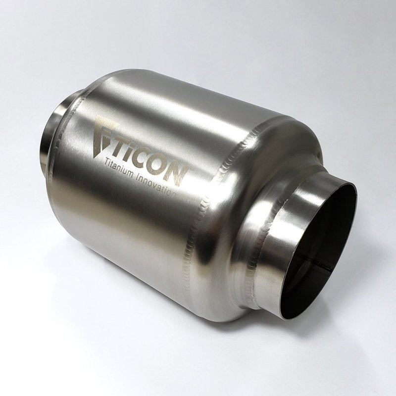Ticon Industries 7in OAL 3.0in In/Out Ultralight Titanium Muffler Ticon