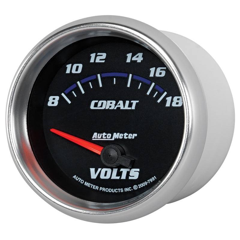 AutoMeter Gauge Voltmeter 2-5/8in. 18V Electric Cobalt 7991