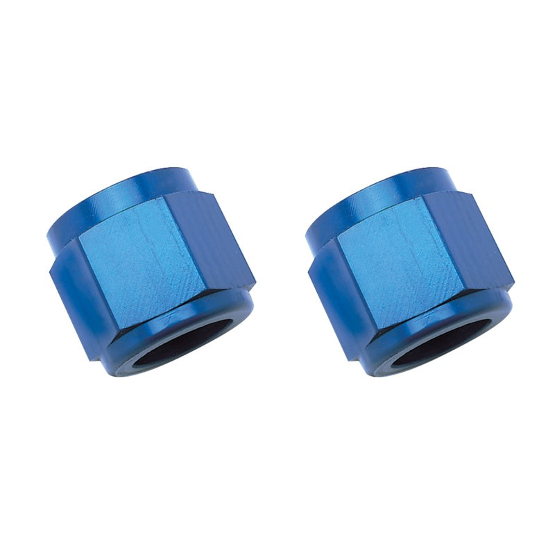 Russell -8 AN Tube Nut for 1/2 in O.D. Tube Blue 2-Pack - 660580