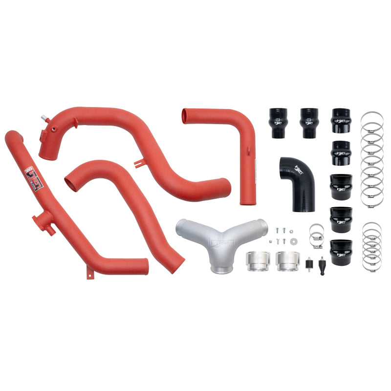 Injen 2021-2023 Ford Bronco V6-2.7L Twin Turbo EcoBoost Intercooler Pipes (Wrinkle Red) - SES9301ICPWR