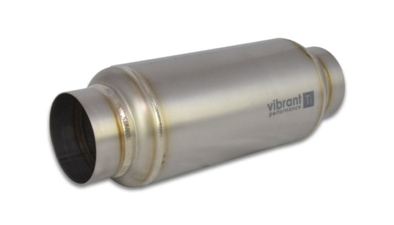 Vibrant Titanium Resonator 3in. Inlet / 3in. Outlet x 12in. Long - eliteracefab.com