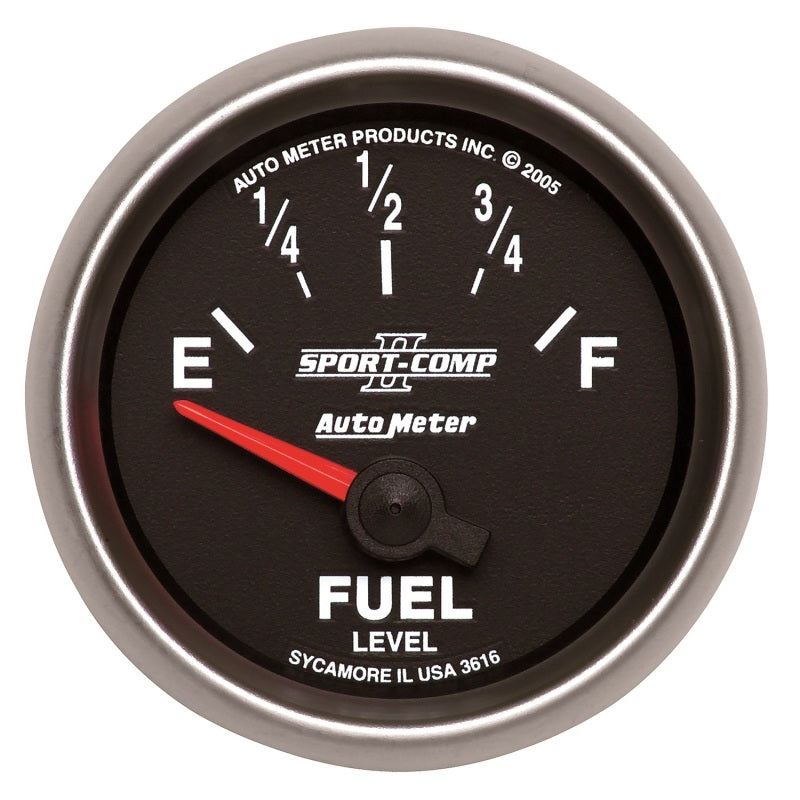 Autometer Sport-Comp II 52mm 240-33 ohms Short Seeep Electronic Fuel Level Gauge 3616
