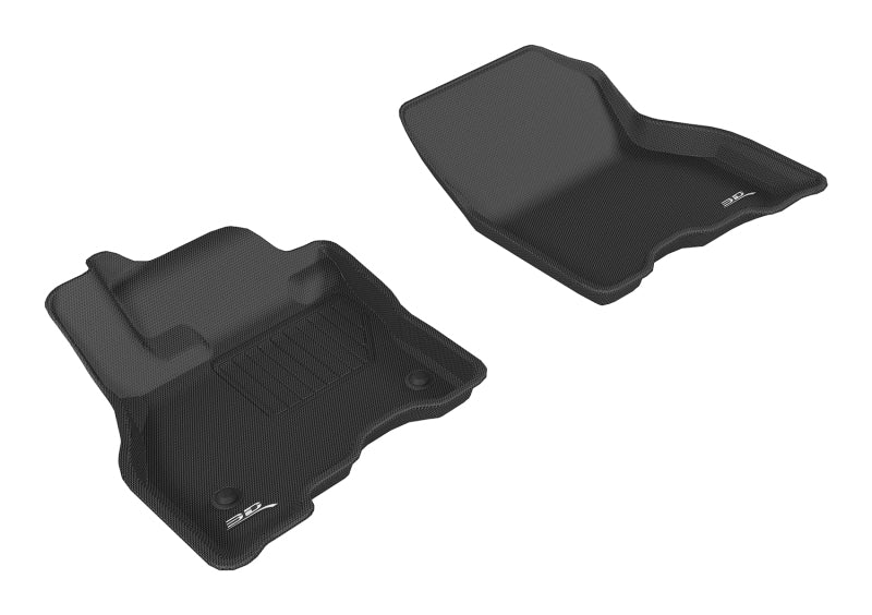 3D MAXpider 2013-2019 Nissan Leaf Kagu 1st Row Floormat - Black - eliteracefab.com