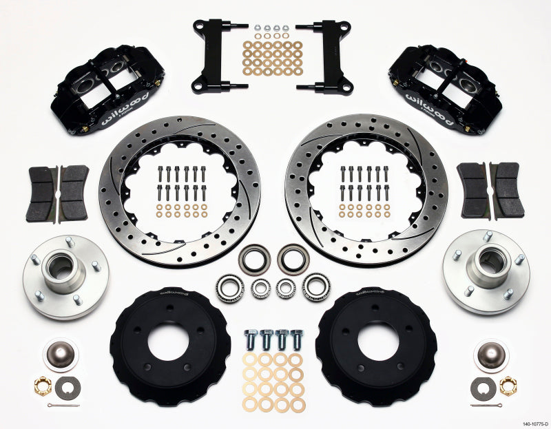 Wilwood Narrow Superlite 6R Front Hub Kit 13.06in Drilled Chevy C-10 60-87 CPP Drop Spindle Wilwood