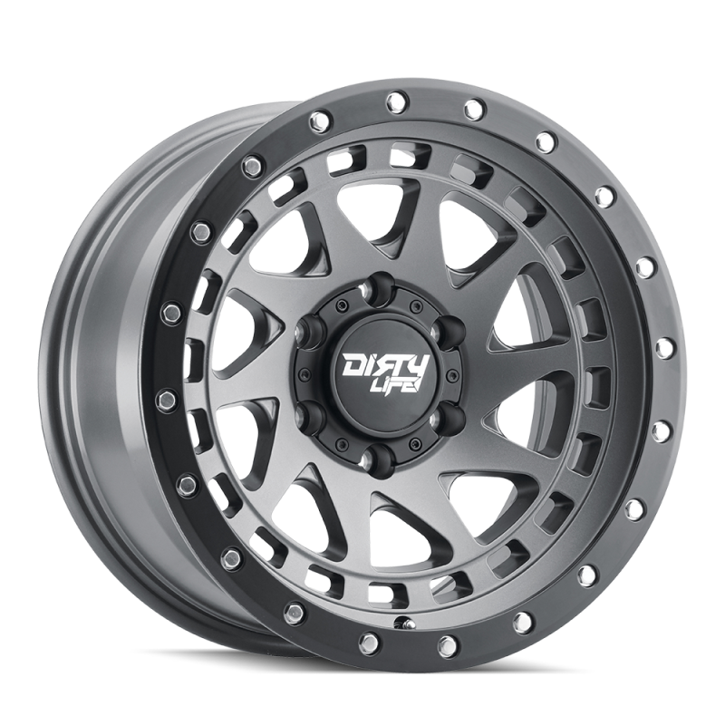 Dirty Life 9311 Enigma Pro 17x9/5x127 BP/-12mm Offset/71.5mm Hub Satin Graphite Wheel - Beadlock Dirty Life