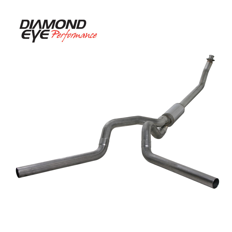 Diamond Eye KIT 4in TB MFLR RPLCMENT PIPE DUAL SS: 94-02 DODGE CUMMINS 5.9L Diamond Eye Performance