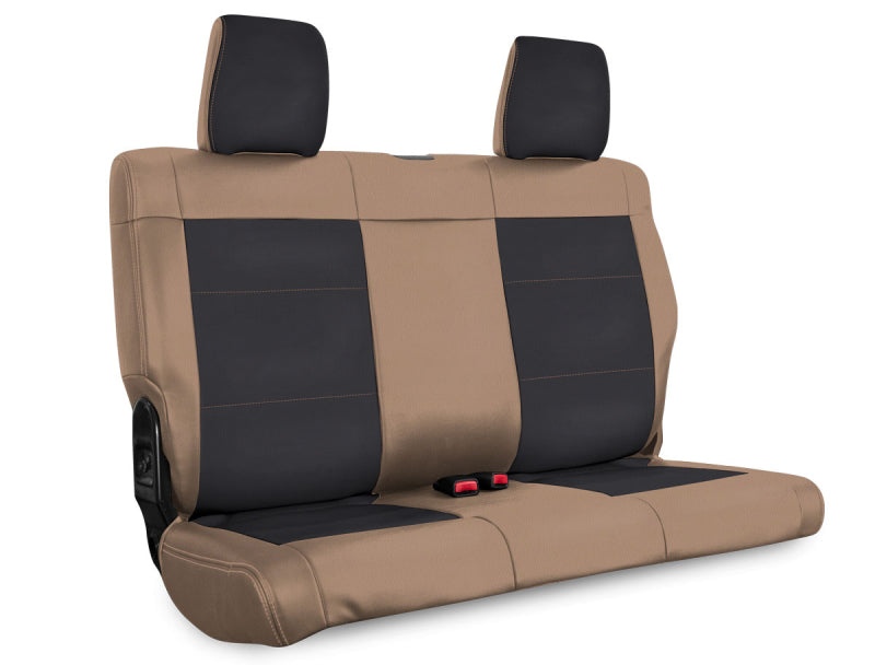 PRP 07 Jeep Wrangler JKU Rear Seat Cover/4 door - Black/Tan B025-04