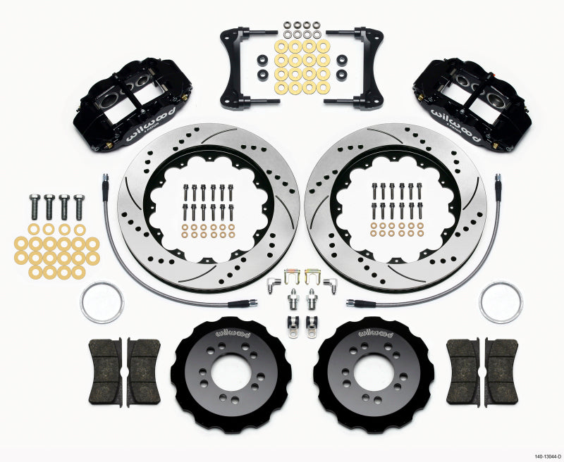 Wilwood Narrow Superlite 6R Front Hat Kit 14.00in Drilled 2008-up Hyundai Genesis Coupe w/Lines Wilwood