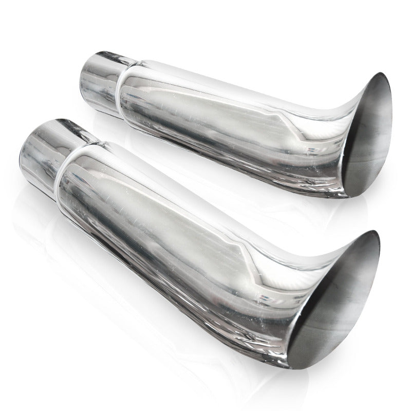 Stainless Works Elf Ear Exhaust Tips 3in Body 3in ID Inlet Stainless Works