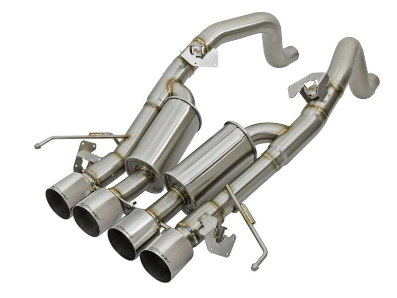 aFe MACHForce XP 3in-2 1/2in Axle Back 304SS Exhaust w/ Polished Tips 14-17 Chevy Corvette V8-6.2L aFe