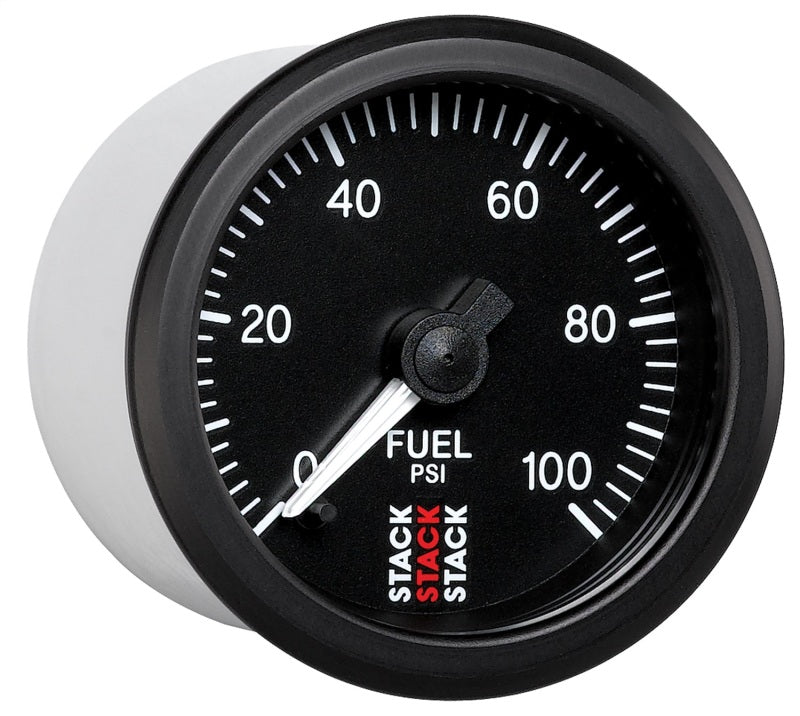 Autometer Stack 52mm 0-100 PSI 1/8in NPTF Male Pro Stepper Motor Fuel Pressure Gauge - Black ST3306