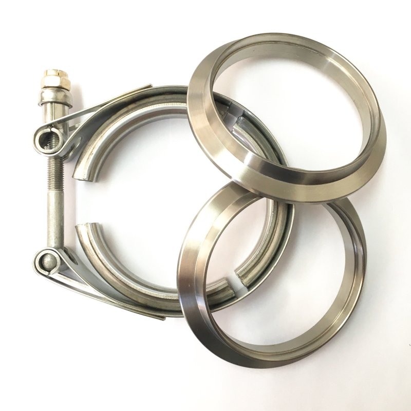 Ticon 5in Titanium V-Band Clamp Assembly (2 Flanges/1 Clamp)