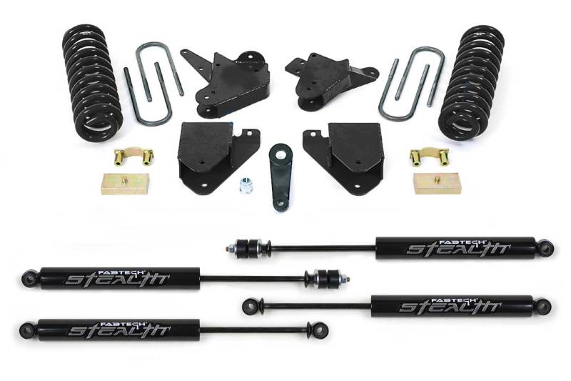 Fabtech 01-04 Ford F250/350 2WD 6in Basic System w/Stealth Shocks - eliteracefab.com